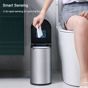 <span class=keywords><strong>Cubo</strong></span> de <span class=keywords><strong>Basura</strong></span> Inteligente OEM ODM con Sensor, Apertura Automática de Tapa, con Escobilla Desechable para Inodoro, <span class=keywords><strong>Cubo</strong></span> de Baño Estrecho para Espacios Pequeños, Uso Doméstico - Product Image 2