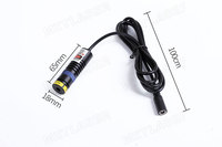 D18x65mm Mise Au Point Réglable 405nm 5V DC Lentille En Verre 10mW ~ 100mW Module Laser À Point Bleu-Violet 5V DC (Module Laser + Adaptateur + Support)