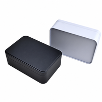 Boîte Cadeau Rectangulaire en Fer Blanc Vide, Boîte de Rangement Métallique pour Bonbons et Biscuits, Emballage Personnalisé avec Logo Imprimé, Vente en Gros
