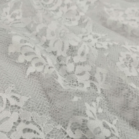 Tissu de dentelle en nylon blanc 100% respirant et écologique tricoté léger pour robes de mariée élégantes et projets décoratifs