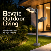 Lampe LED d'extérieur architecturale à anneau creux, lumière blanche chaude 3000K, diffuseur PC, anti-rouille, pour poteaux de paysage, idéale pour les places publiques et les parcs
