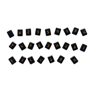 Ensemble de pierres précieuses en obsidienne noire naturelle, pierres énergétiques - Product Image 1