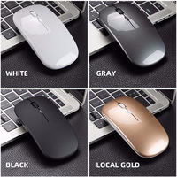 Seenda — souris optique sans fil 2.4GHz, récepteur, réglable, silencieuse, Rechargeable
