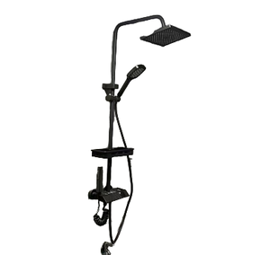 High-quality Black Stainless Steel Pole-mounted Misting Massaging Temperature Control <b>Shower</b> <b>Head</b> for Hotel Use 1 Year Warranty - Product Image 1