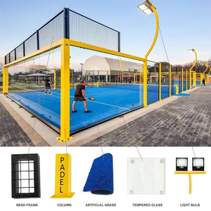 Venta caliente <span class=keywords><strong>Padel</strong></span> Court 12mm Ignífugo Fácil instalación Exterior Panorámico Ecológico Durable para la venta - Product Image 5