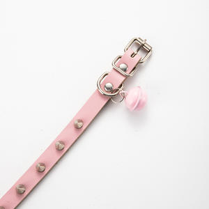 Collares de Cuero con Tachuelas Estilo Hip-hop para Gatos, Anti-mordidas, con Campanas, Collares para Perros, Accesorios para Mascotas, Venta al por Mayor - Product Image 3