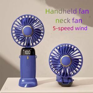 2024 New Arrivals <b>Usb</b> Foldable Rechargeable Handheld <b>Mini</b> Portable <b>Fan</b> With Phone Holder - Product Image 2