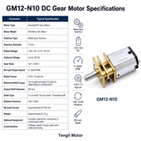 Fabrikneuer Bürsten-Gleichstrom-Metallgetriebemotor 12mm mit hohem Drehmoment und geringem Geräuschpegel für Spielzeugautos & Ventilatoren