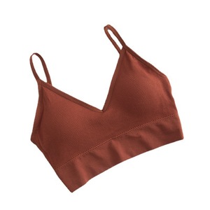 Camisola sin tirantes T-Line Wide Back con sujetador acolchado, talla única, color negro caramelo, sujetador deportivo - Product Image 5