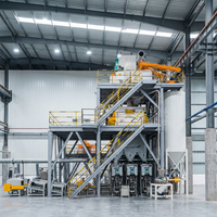 Ligne de production de mortier sec intelligente, contrôlée par un PLC Siemens, avec un système de palettisation robotisé