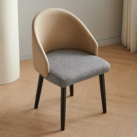 Chaise de salle à manger contemporaine JP, revêtement en cuir, structure en bois massif, conçue pour les restaurants