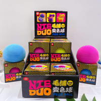 Balle anti-stress portable super douce nouvelle balle en peluche de maltose viral jouet de bureau à changement de couleur pour enfants et adultes cadeau créatif QF-076 QF