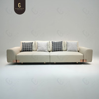 Canapé Modulable en Cuir Italien de Haute Qualité, Ensemble de Salons d'Angle de Luxe pour la Maison, Meubles de Salon Sectionnels Modernes