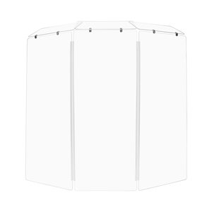 <b>Drum</b> Shield 5ft Deflectors & Plastic Hinges Comes 3 <b>Drum</b> Panels Plastic Hinges & Deflector Connectors Premium Acrylic Panels - Product Image 2