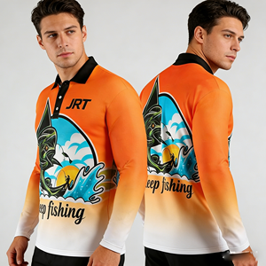 <span class=keywords><strong>Polo</strong></span> da Pesca Personalizzate con Sublimazione ad Asciugatura Rapida, Logo Personalizzato, Protezione UV per Uomo - Product Image 6