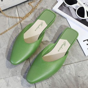 Sivri Burunlu Yarım Terlik Yeni Çok Satan Düz Tabanlı Kadın Ayakkabıları, Tek Ayaklı Tembel Sandaletler - Product Image 4