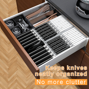 Knife Holder Placement Rack Large Capacity <b>Plastic</b> Knife Holder Drawer Knife <b>Block</b> - Product Image 4