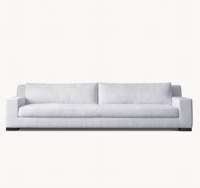 Canapé d'angle rectangulaire moderne de luxe personnalisable, garnissage en tissu et éponge, idéal pour hôtels et villas, une place