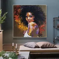 Picture Wholesale African Woman Painting African Art Oil Painting On Canvas Home Wall Decor African Painting Picture