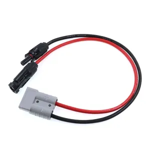 Bateria Plug 50A Adaptador Para PV Conector Solar Cabo De Extensão 10AWG 40cm