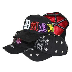 Cappellino da Baseball Personalizzato con Logo Ricamato 3D in Metallo con Strass per Uomo Adulto Stile Hip Hop Sportivo per Esterni - Product Image 1