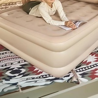 Matelas gonflable en PVC floqué (203x152x40cm) 40cm d'épaisseur Léger Pliable Résistant à l'eau Confort maximal Gonflage rapide
