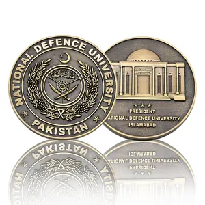 Moneda de metal conmemorativa 3d, moneda antigua de paquistaní, con estampado promocional personalizado