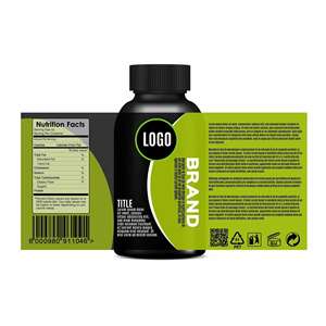 Etichetta di imballaggio in polvere proteica personalizzata di alta qualità di lusso contenitore adesivo in lamina metallica 100% etichetta integratore di creatina - Product Image 2