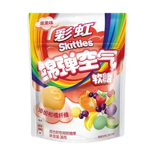 Wholesale Chinese specialty candy cotton hole air fudge multiple flavor jelly Candy 36g