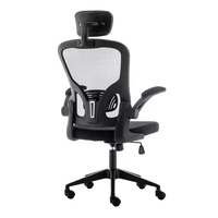 Chaise de bureau ergonomique en maille avec accoudoirs rabattables Yike Direct, prix d'usine, faible MOQ, chaise de travail pour personnel de bureau exécutif