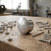 Embout de finition en acier inoxydable 316/304 de haute précision, personnalisable, de type à enfoncer, pour rampes d'escalier et de balcon