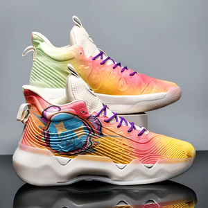 2025 New <b>Men</b> Trendy Basketball Sneakers High Quality Basketball Style <b>Shoes</b> High Top Lace-Up Anti-<b>Slip</b> Size 36-45 - Product Image 1