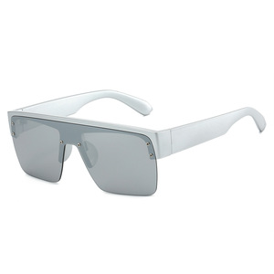 Nouvelles Lunettes de Soleil de Sport de Luxe Unisexe à Demi-Monture Grande, Style Vintage Carré, Protection UV avec Verres Réfléchissants - Product Image 6