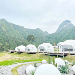 Dôme de glamping en PVC de 6 m de diamètre, tente yourte de luxe pour <span class=keywords><strong>le</strong></span> camping en plein air, avec design imperméable, <span class=keywords><strong>à</strong></span> <span class=keywords><strong>vendre</strong></span> - Product Image 5