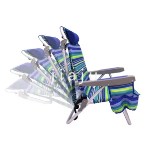 Sac à dos extérieur Chaise de plage en aluminium Chaises longues pliantes Patio Pool Side Recliners - Product Image 6