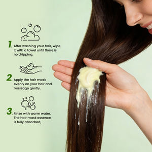 Masque capillaire hydratant au beurre de karité et à la <span class=keywords><strong>biotine</strong></span> QBEKA et revitalisant profond pour la réparation durable des cheveux secs ou abîmés – Produits de soin capillaire - Product Image 4