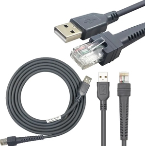Cable de escáner de código de barras USB gris 2M 3M 5M RJ45 para Symbol Moto LS2208/DS2208/ LS4208/LS4478/<span class=keywords><strong>DS9208</strong></span>/DS3578 Cable de escáner de código de barras - Product Image 5