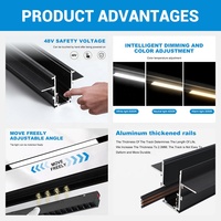 LOSO Wholesale Commercial Aluminum Store Home Office Rail System Magnetic LED Track Lighting