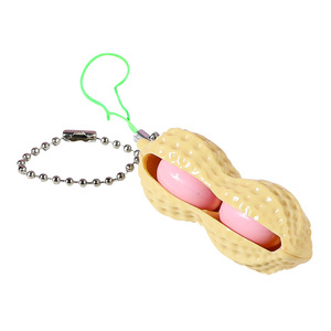 Porte-clés à presser infini en plastique en forme d'arachide, jouet sensoriel fantaisie anti-anxiété et anti-stress - Product Image 4