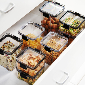Best price plastic transparent kitchen jars storage set