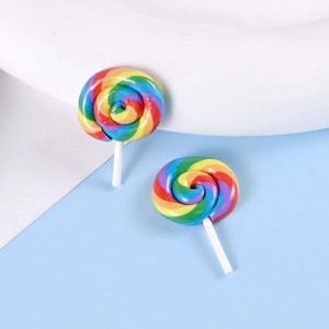 Nuevo y Popular Mini Lollipop de Arcilla con Diseño de Arcoíris Kawaii, para Decoración de Teléfonos, Manualidades, Scrapbooking y DIY - Product Image 6