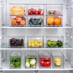 Contenedor de Almacenamiento de Plástico Proins al por Mayor, Caja Organizadora para Refrigerador de Cocina, Ahorra Espacio, para Frutas y Alimentos - Product Image 3