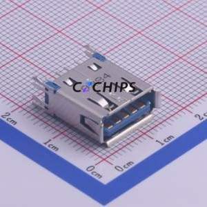 GSB412137CHR USB Connector Through hole Component (THT) Connector Type-A USB 3.1 Female Through Hole - Product Image 1