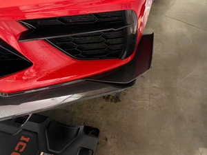 Nouvelle lèvre avant en fibre de carbone C8, style Z07, spoiler de pare-chocs avant pour Chevrolet <span class=keywords><strong>Corvette</strong></span> C8, mise à niveau - Product Image 3