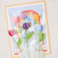 Ramo de Rosas Tejidas a Mano, Flores Artificiales, Regalo para Novia, Día de San Valentín, Navidad, Acción de Gracias, Año Nuevo