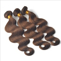 Rambut Manusia Bundel untuk Ekstensi Rambut Frontal Warna Highlight Brasil Lurus Super Double Drawn 100% Virgin # 4 # 2 Warna