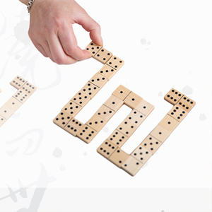 Domino Cajón educativo para niños Caja de bambú Juego de dominó Juego informal de dominó de madera Interacción entre padres e hijos - Product Image 3