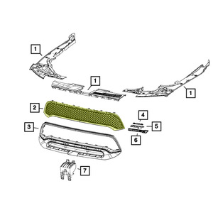 Dodge Durango 2018-2020 Front <b>Grille</b> Inner <b>Mesh</b> 68307807AA ABS Replacement Part - Product Image 3