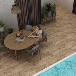 Baldosas de porcelana con aspecto de madera rústica de 8x48 pulgadas con acabado mate para pisos interiores. - Product Image 4