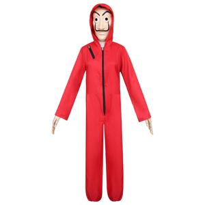 Costume <span class=keywords><strong>de</strong></span> clown multi-style pour Halloween, combinaison rouge pour adultes - Écologique, jeu, anime, jeu <span class=keywords><strong>de</strong></span> rôle, TV et cinéma, Heist House Paper - Product Image 6